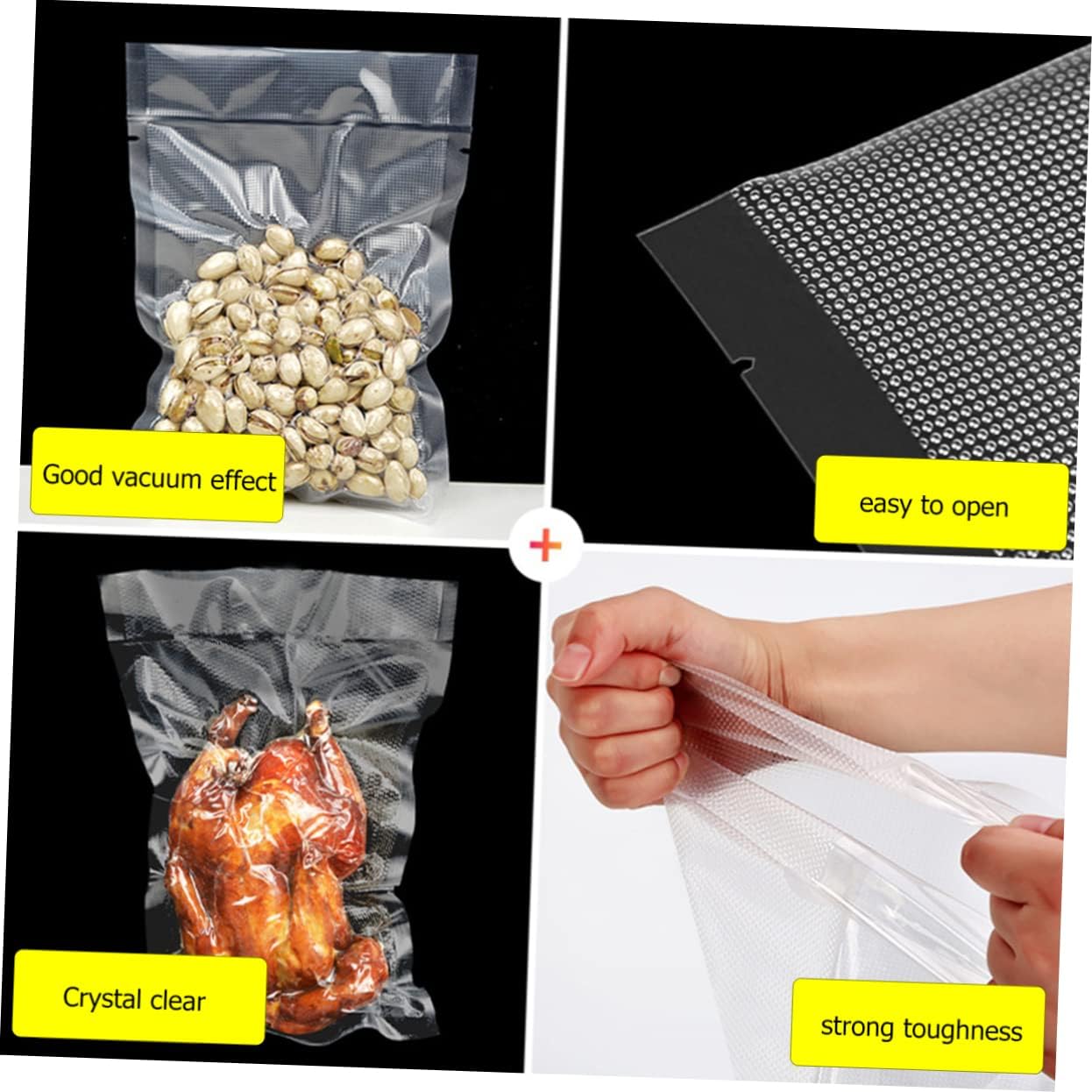 CHILDWEET 100pcs Vacuum Storage Bags Food Storage Dot Texture Compatible Commercial Semi-auto Vacuum Machines