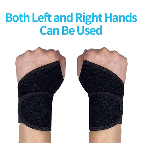 Wrist Supports 1Pair, Wrist Straps Right&Left Hand, Wrist Compression Support for Fitness, Wrist Braces for Gym, Breathable Adjustable for Weightlifting