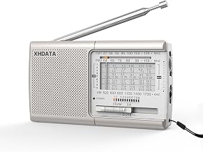 XHDATA D219 Portable Radio Retro FM AM SW Radio Battery Operated for Household Outdoor Camping Hiking Pocket Radio Beige