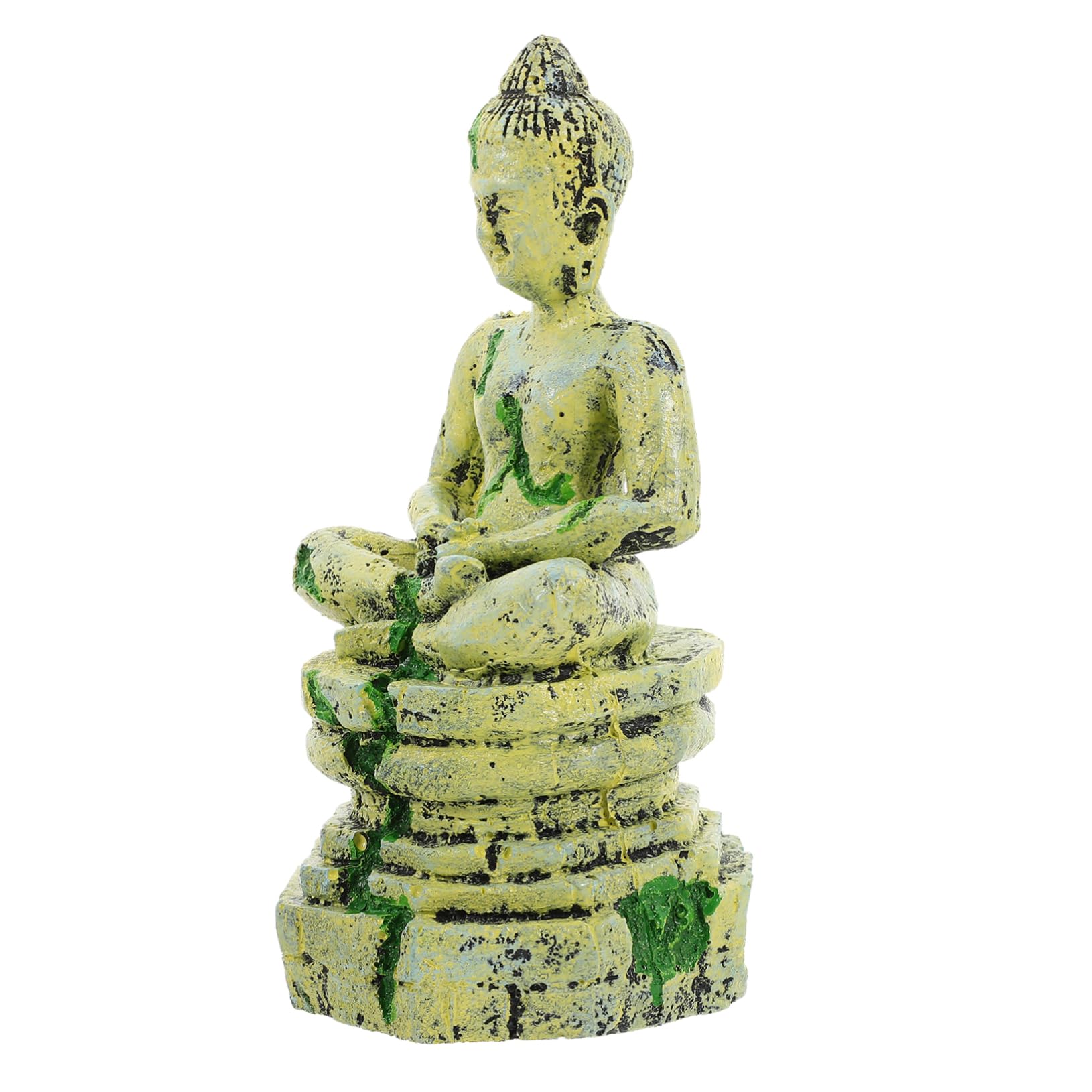 Cabilock 2 Dekorative Verzierungen für Aquarien Dekorationen Fischaquarium LED Tank aquaristik zubehör Aquarium Zubehör Buddha aus Kunstharz sitzender Buddha aus Harz für Aquarium