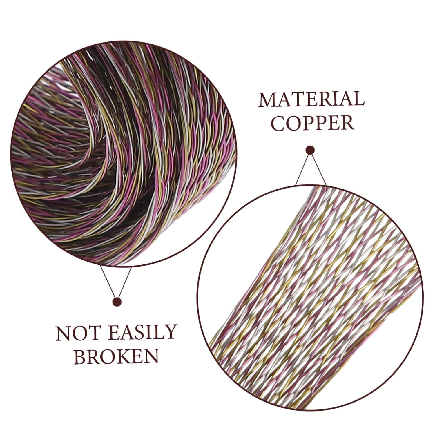 ULTECHNOVO Copper Mesh Fabric Elastic Wire for Crafts Versatile Metal Mesh for Jewelry Making and Accessories Lightweight Bendable Design for Creative Projects