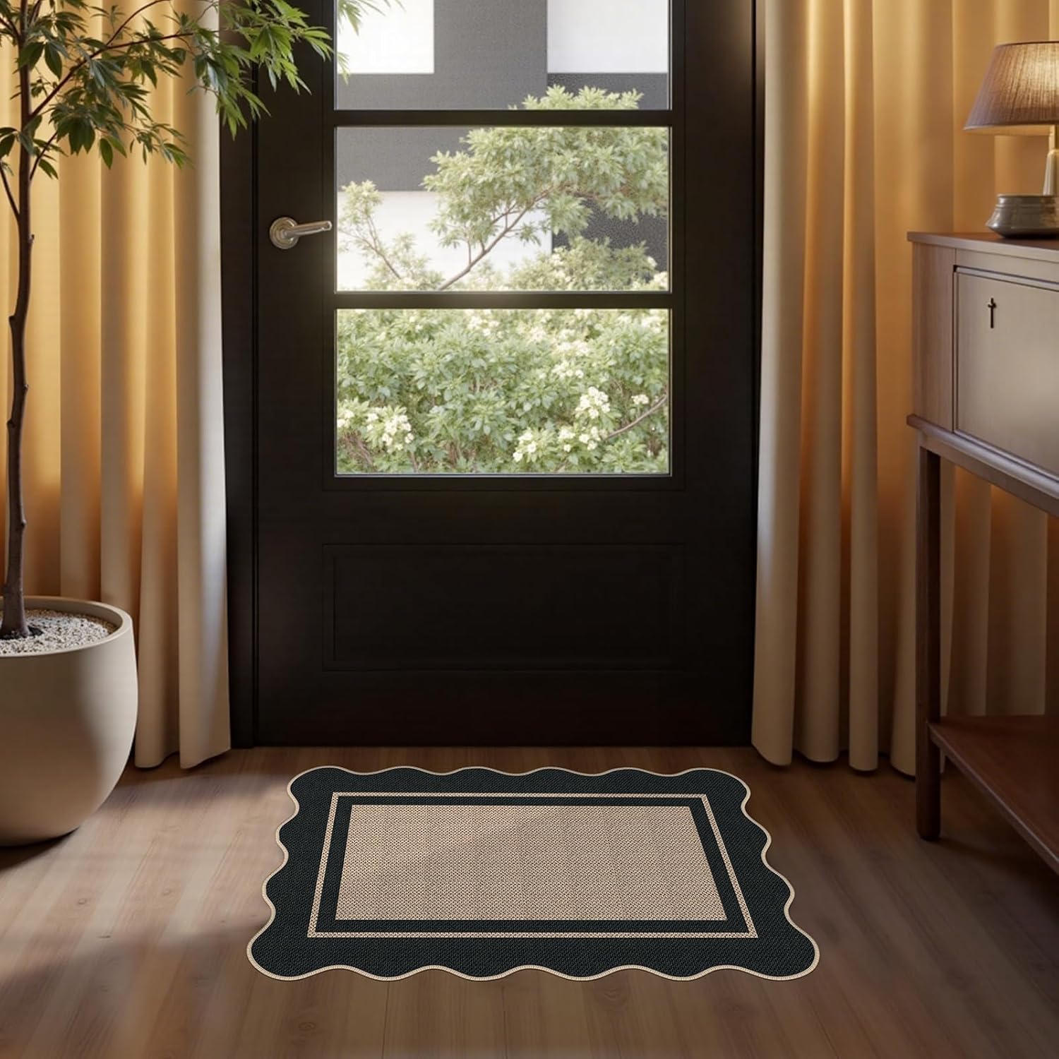 Easy Jute Entryway Rug 20"x32", Brown Small Indoor Outdoor Carpet, Washable Non-Slip Floor Mat for Entryway, Kitchen, Porch