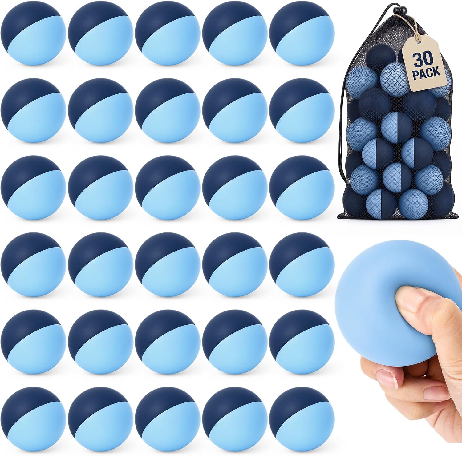 Pack of Rubber Racquetballs Bulk, 2.4''