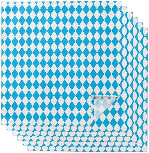 Servilleta de tela, servilletas de lino absorbentes con diseño floral de calabaza blanca y azul, reutilizables, lavables, para Acción de Gracias,