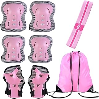 8 Pcs Knee Pads for Kids, Kids Knee Pads Elbow Pads Wrist Guards Set, Kids Protective Gear Set, for Girls Boys Roller Skates, Skateboard, Bike, Cycling Age 3-10 Years