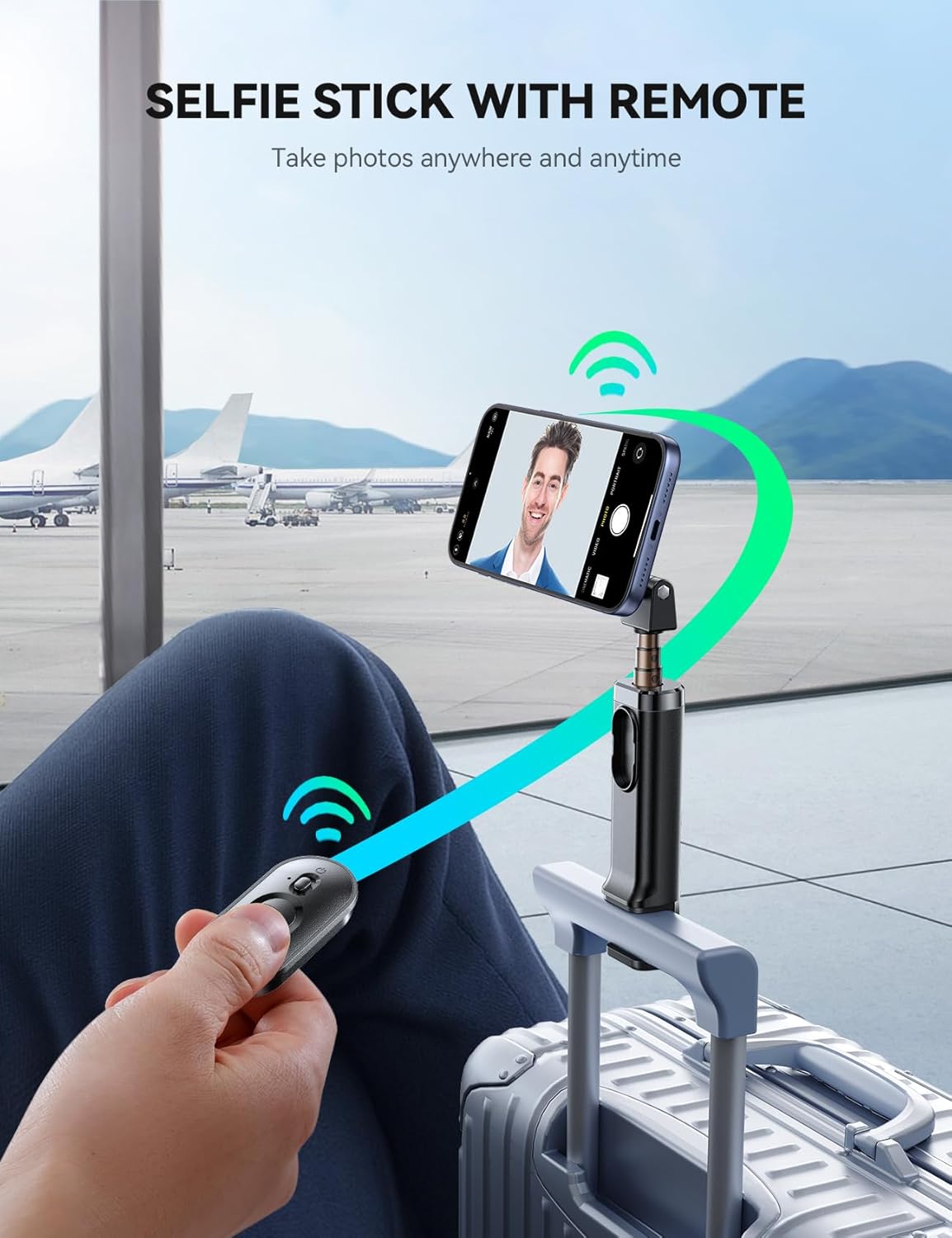 JOYROOM Airplane Phone Holder, [Scalable & Rotatable] Plane Phone Holder, Best Airplane Gadgets, Airplane Travel Essentials for Women for iPhone 17/16/15 Pro Max/Air, Samsung S25