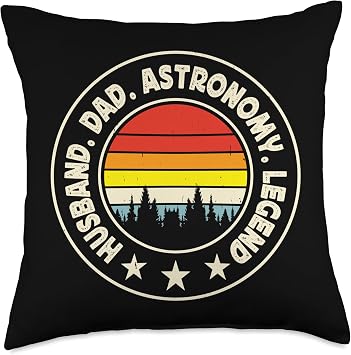 Astronomy Total Solar Eclipse Skywatcher Space Galaxy Throw Pillow