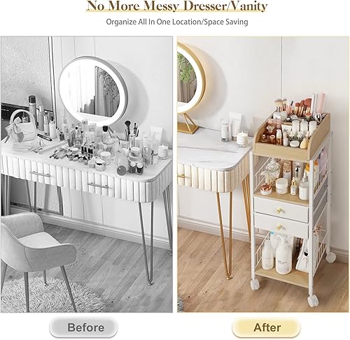 Miniatura 4 de Organizador de maquillaje, organizadores de cuidado de la piel de piso, organizadores de maquillaje y almacenamiento con cajones, organizador de