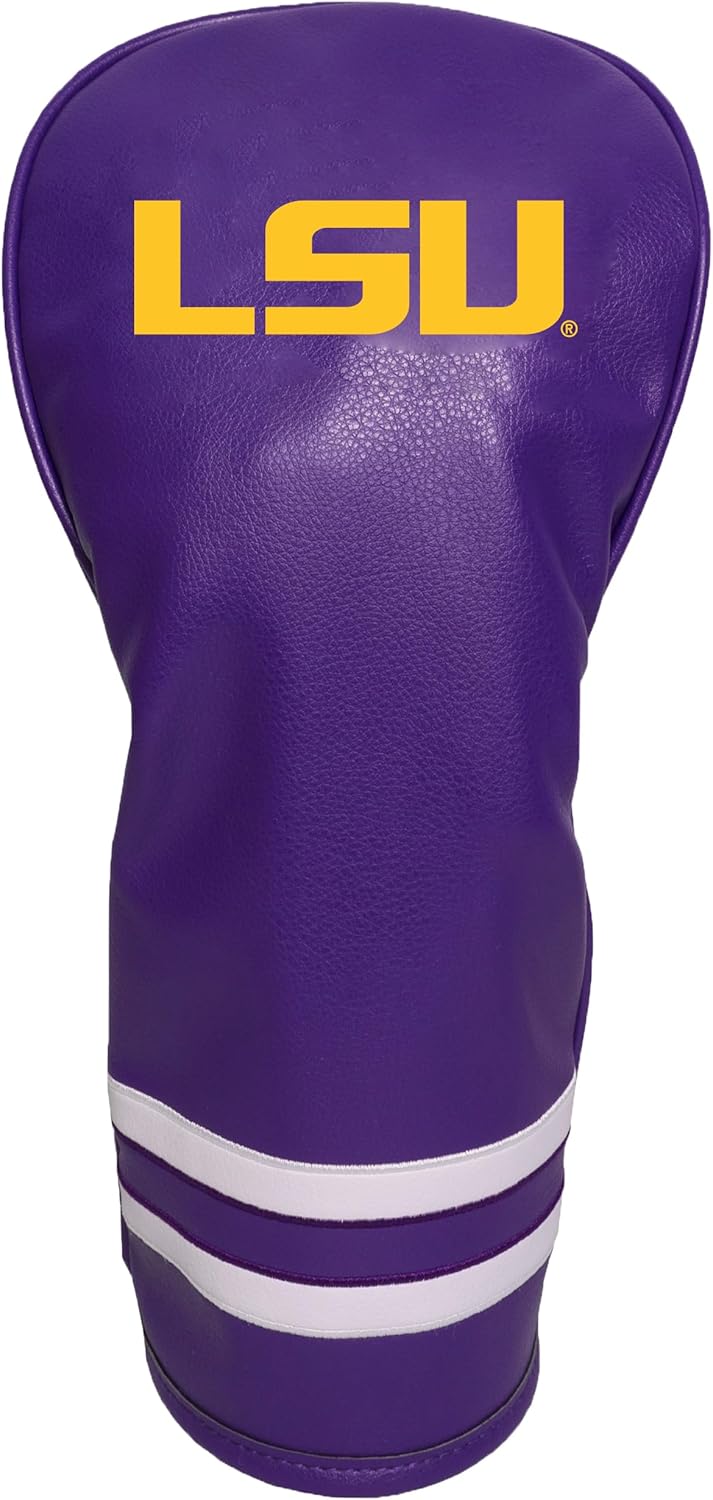 Team Golf NCAA LOUISIANA ST Vintage Fairway Headcover (Color) - Printed Team Golf NCAA Vintage Fairway Headcover (Printed), Fits All Fairway, Hybrid and Utility Clubs