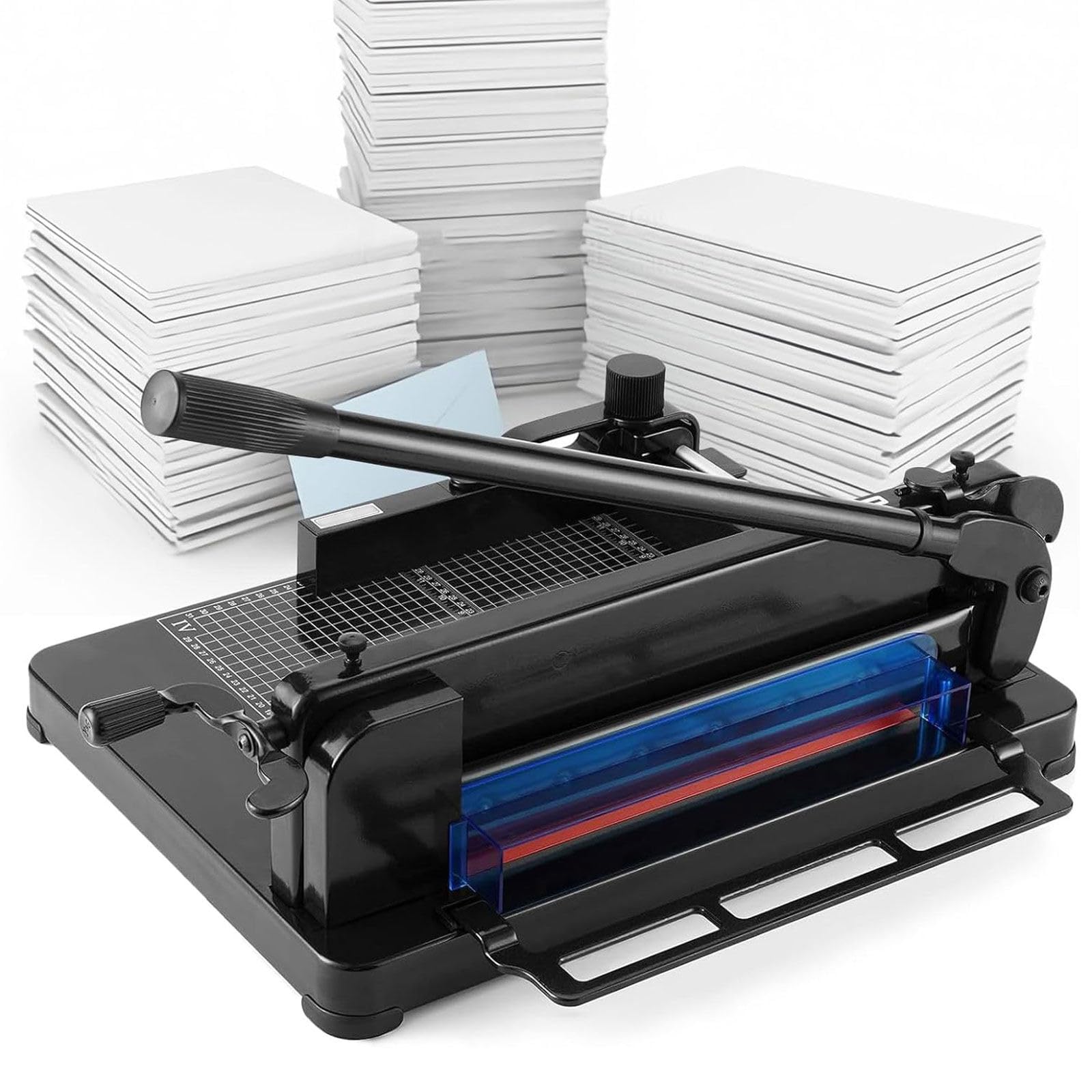 Taglierina per Carta a ghigliottina ad Alta Resistenza, ghigliottina Industriale con Lama da 315/440 mm, taglierina per cartoncino, Taglio Massimo della Carta: 400 Fogli A4