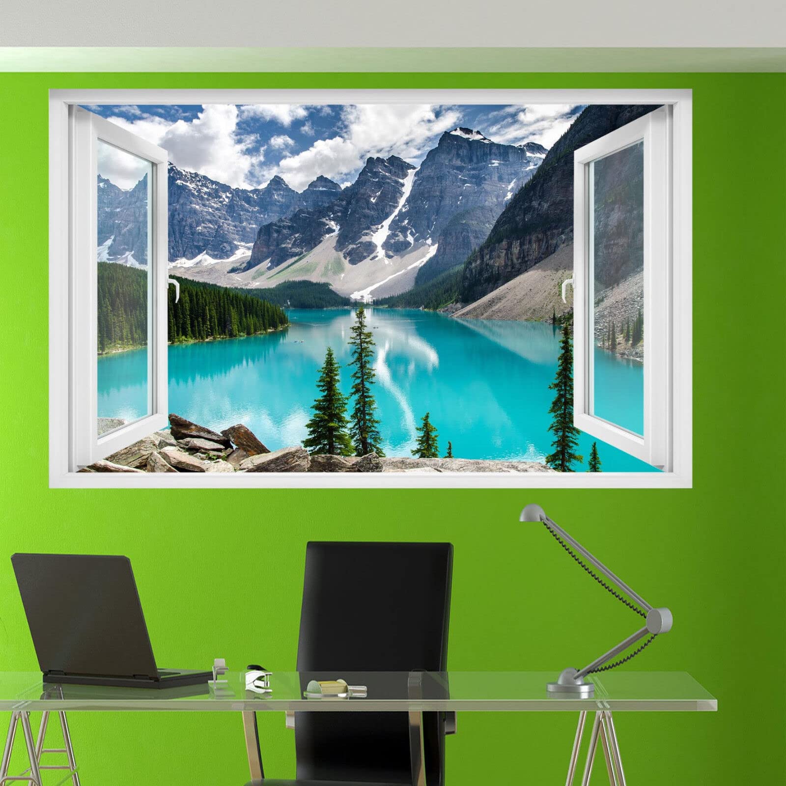 Wandaufkleber Wandaufkleber 3D-Kunst Wandaufkleber Büro Wohndekor Big Mountain 70x110cm