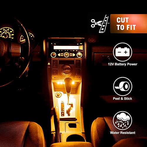 Miniatura 6 de Pilot Automotive CZ-177N - Juego de luces LED flexibles (2 piezas, 12 pulgadas), color naranja