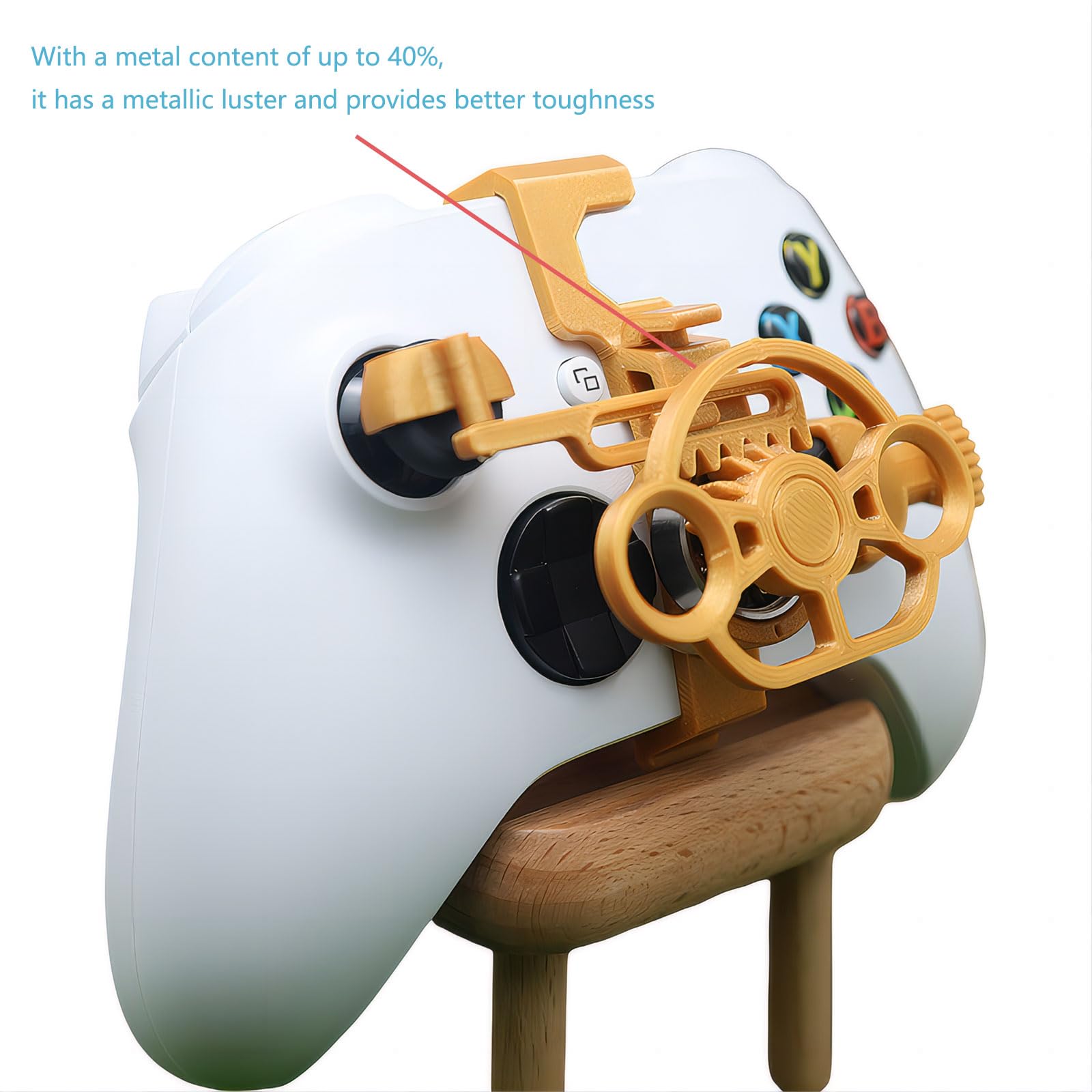 TXW Game Controller Mini Steering Wheel for X-box Accessory for X-box Series X/S Racing Video Game,Game Joystick Racing Games Controller (White)