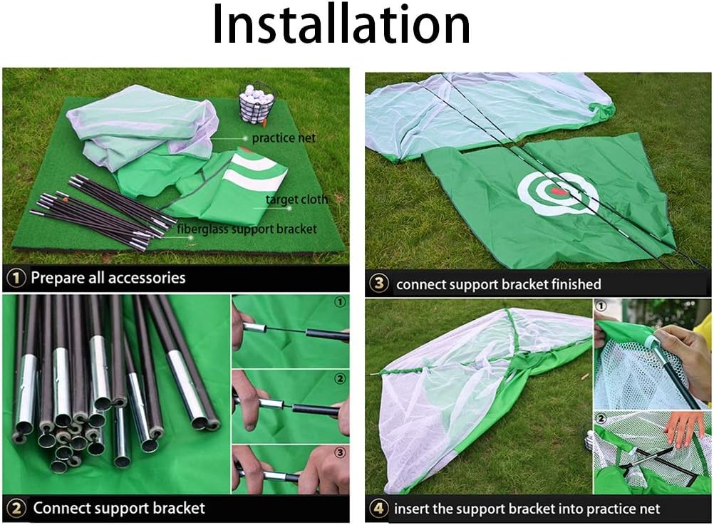 YOT Golf Practice Net 78.755.1'' and 11878.7'' Golf Hitting Nets Driving Net Range Golf Training Aids Home Driving Range Golf with Carry Bag Suit for Indoor Outdoor Backyard : Sports & Outdoors