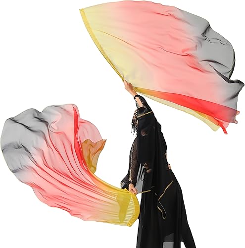 Vista 62 de MUNAFIE Worship Flags Set(2 Flags+2 Rods+1 Storage Bag) for Dance Church Flags for Worship Guard Flag Praise Dance Flags