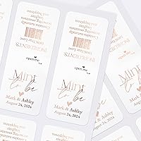 Vista 2 de 25 PCS Personalized Mint to be Tic Tac stickers for Party Favors in Gold, Silver or Rose Gold, Custom Wedding favor mint labels for mini tic tac