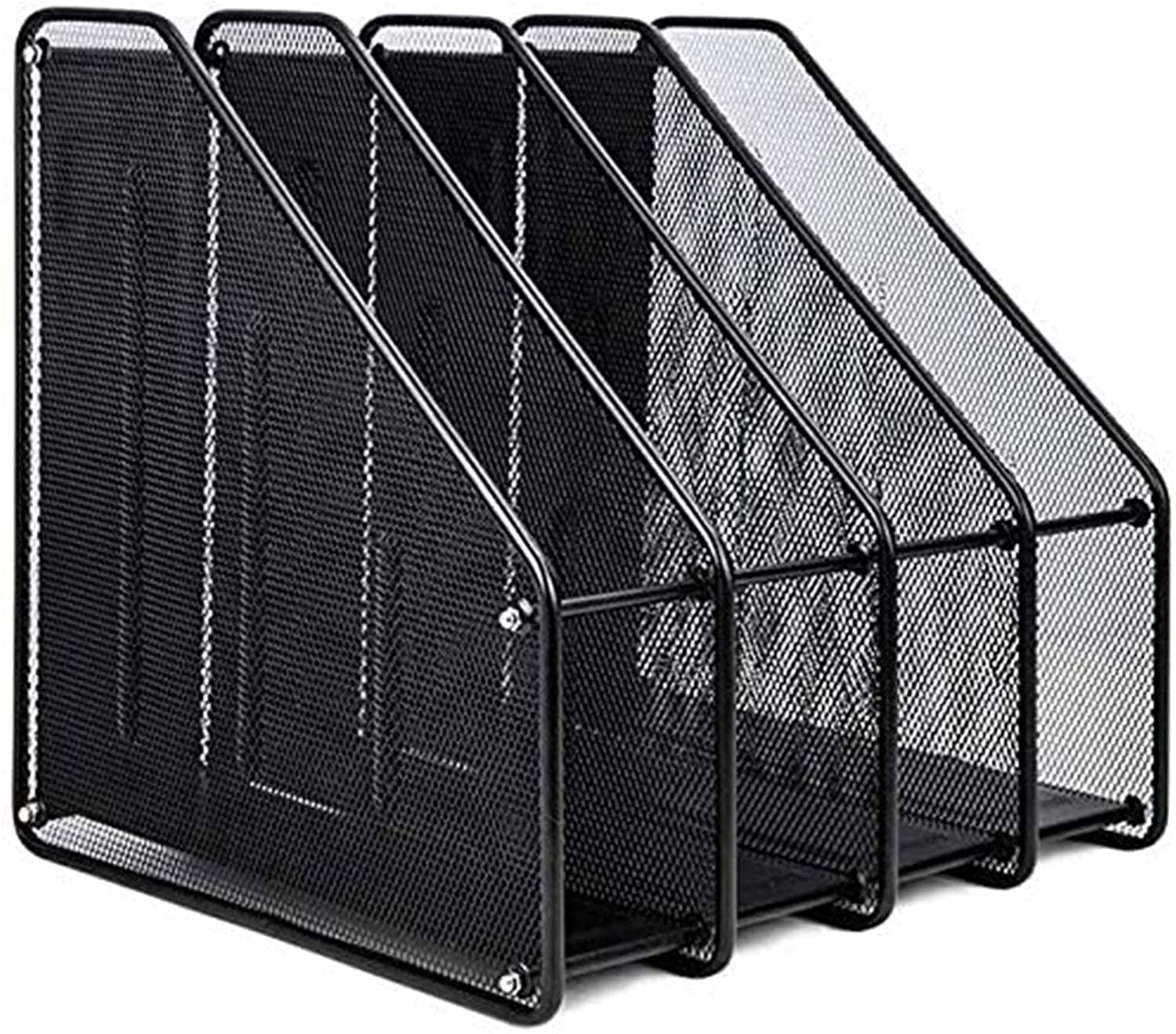 File Cabinet File Cabinets Metal Magazine Rack Frame File Divider Display Stand Storage Box Black Office Supplies (Size : A) (A)