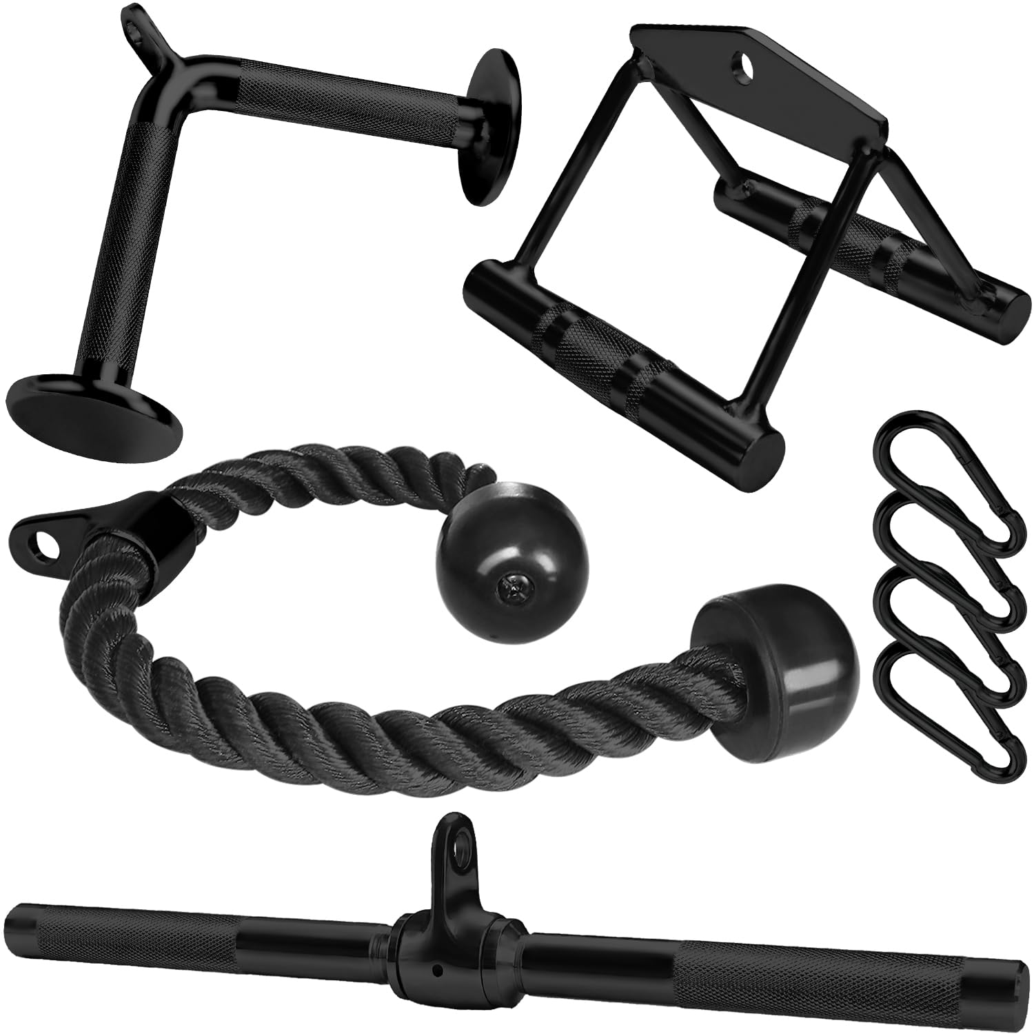 Set Accessori Per Cavi Fitness - Per Tricipiti, Addominali E Allenamento Funzionale | In Acciaio - Foto 9