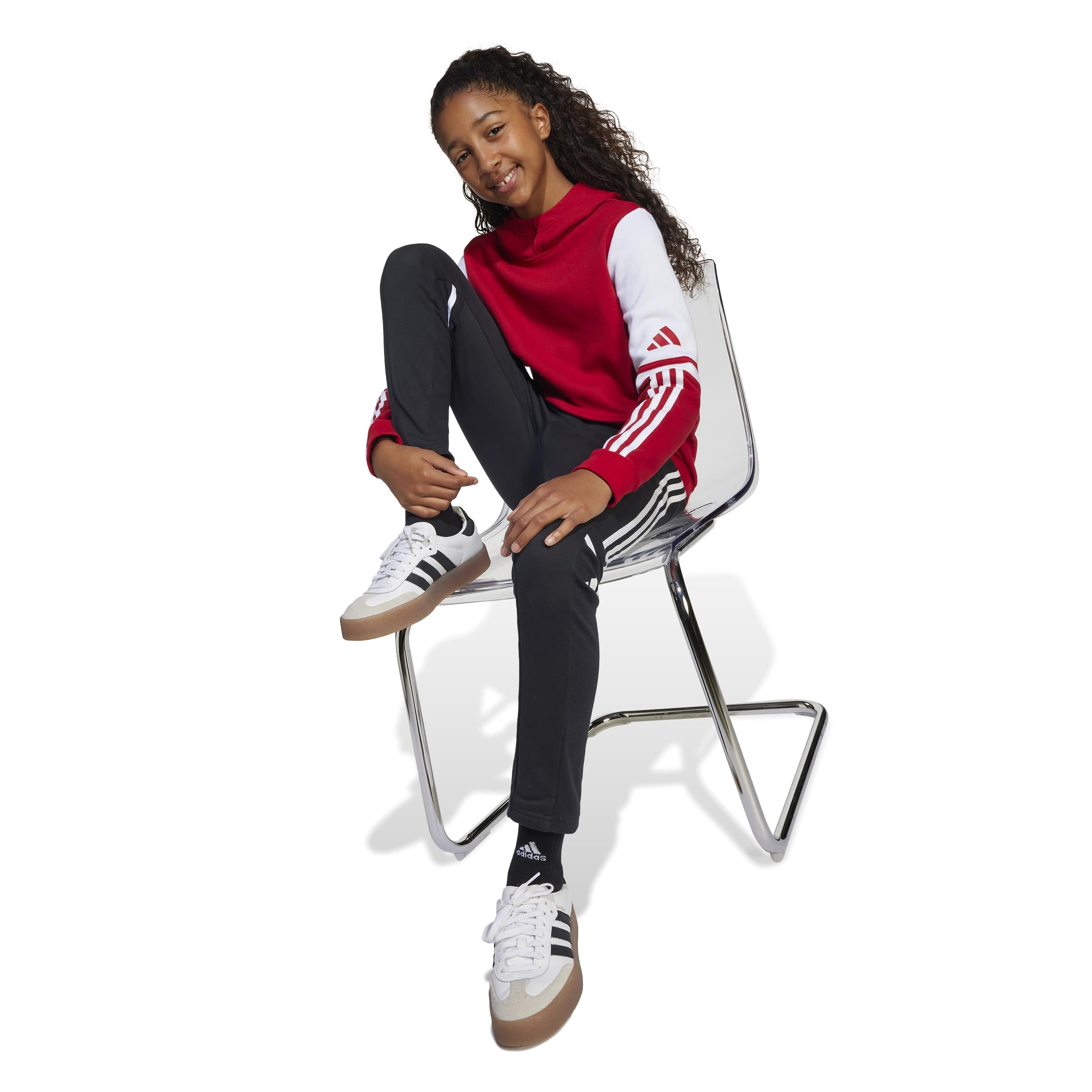 adidas Uniseks - dzieci Squadra25 Sweat Hoody Kids Sweatshirt, team power red 2/white, 5-6 Years