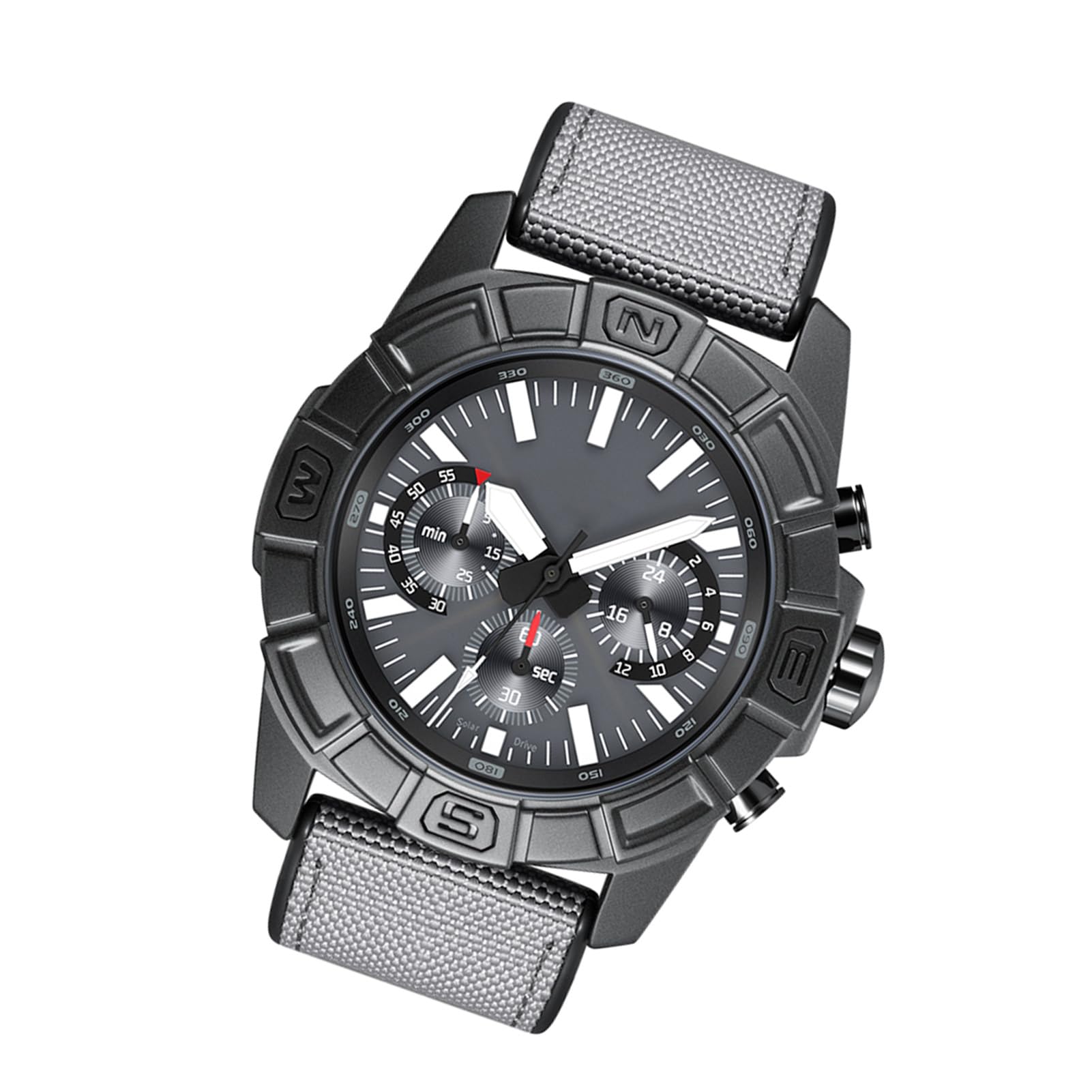 Orologio Al Quarzo Resistente Alla Pioggia da 50 M, Ad Energia Solare, con Movimento Ad Alta Precisione, per Uomo, Casual, All'aperto, Elegante Ed ecologico.