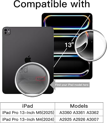 JETech Screen Protector for iPad Pro 13 M5/M4 (2025/2024), 2+2 Pack