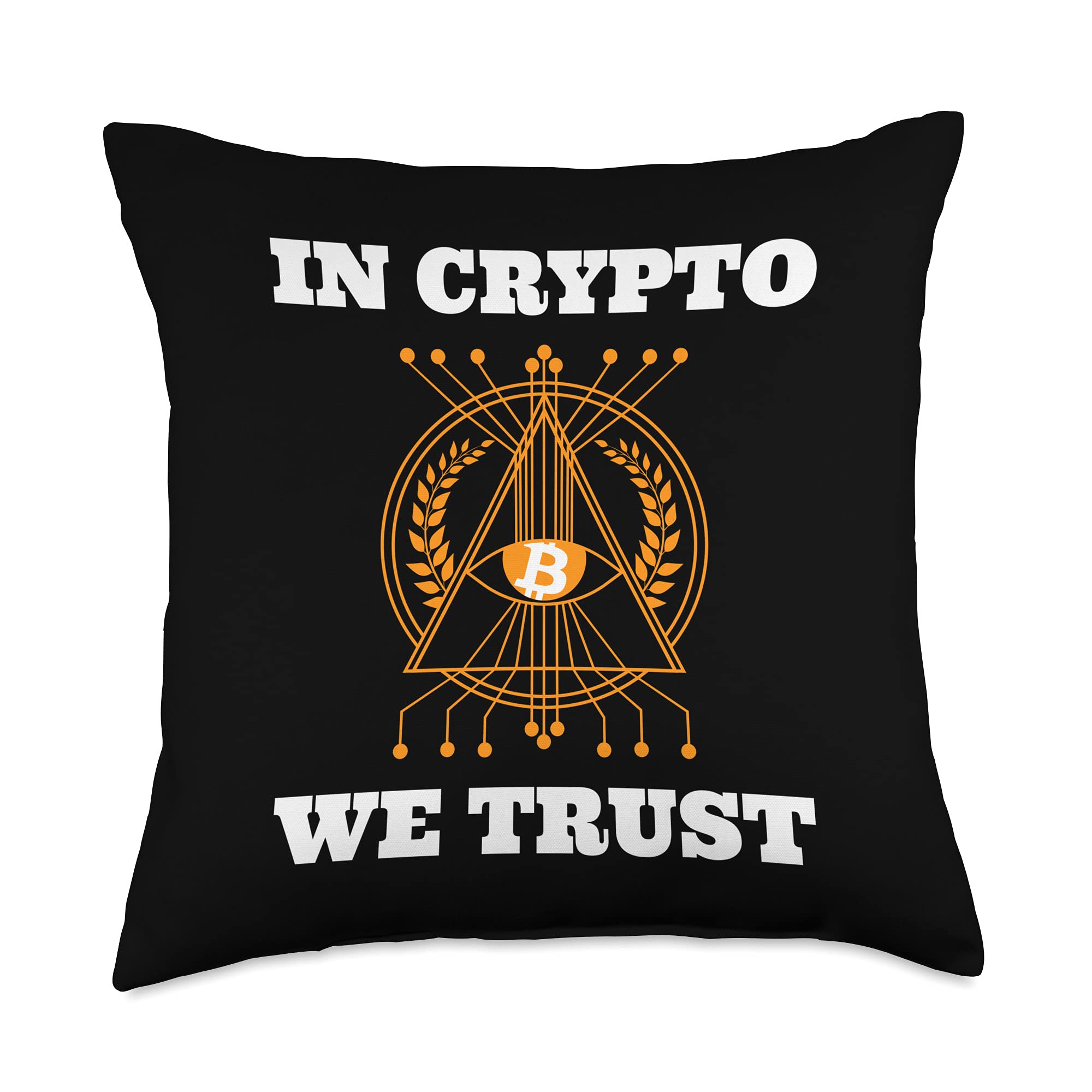 Amazon.com: in crypto we trust - bitcoin investor Throw Pillow : Home &  Kitchen