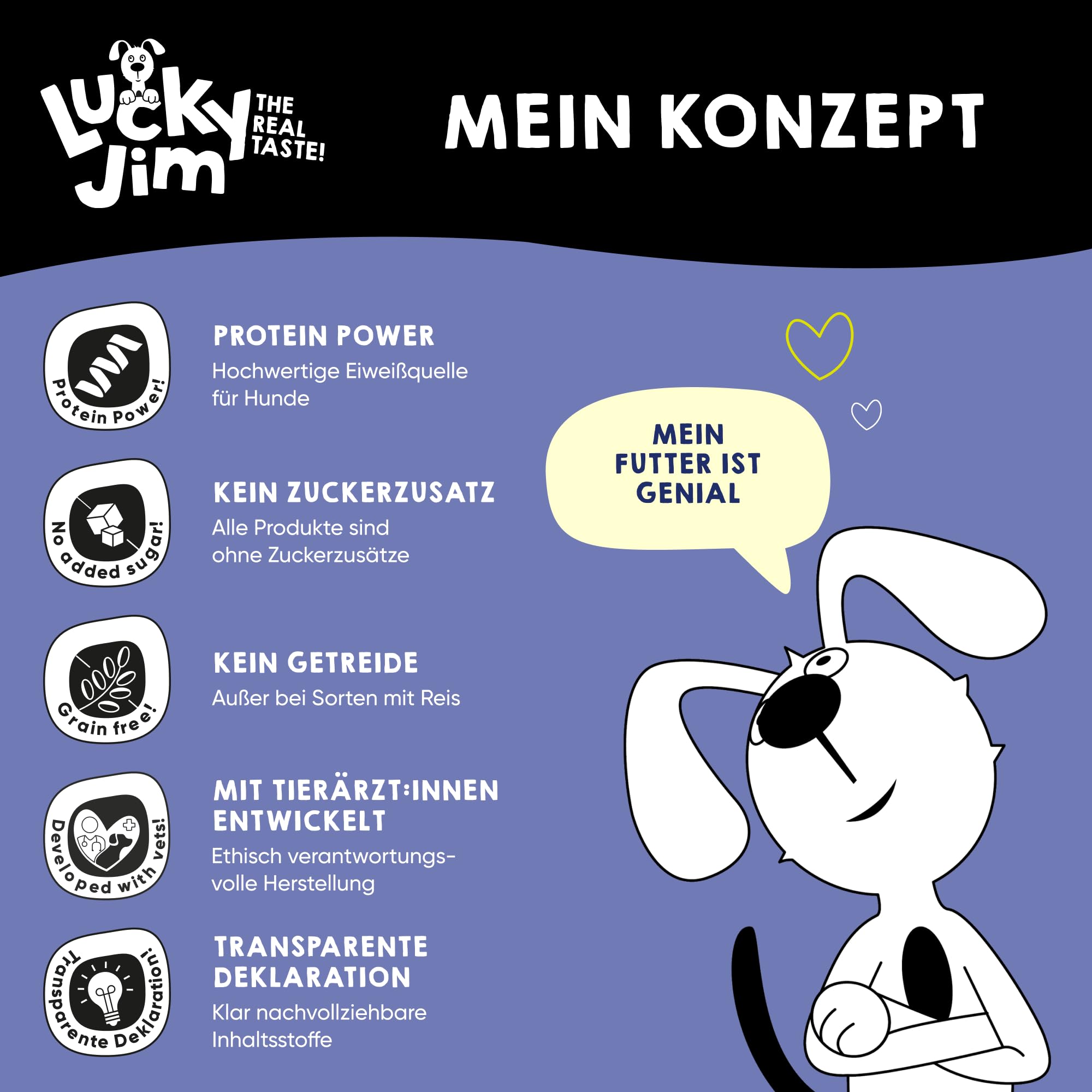 LUCKY JIM Hunde Leckerlies im Kennenlern-Paket - getreidefrei, ohne Zuckerzusätze & mit hohem Fleischanteil für viel Protein - ideal zum genießen & knabbern oder als Hunde Trainingsleckerli