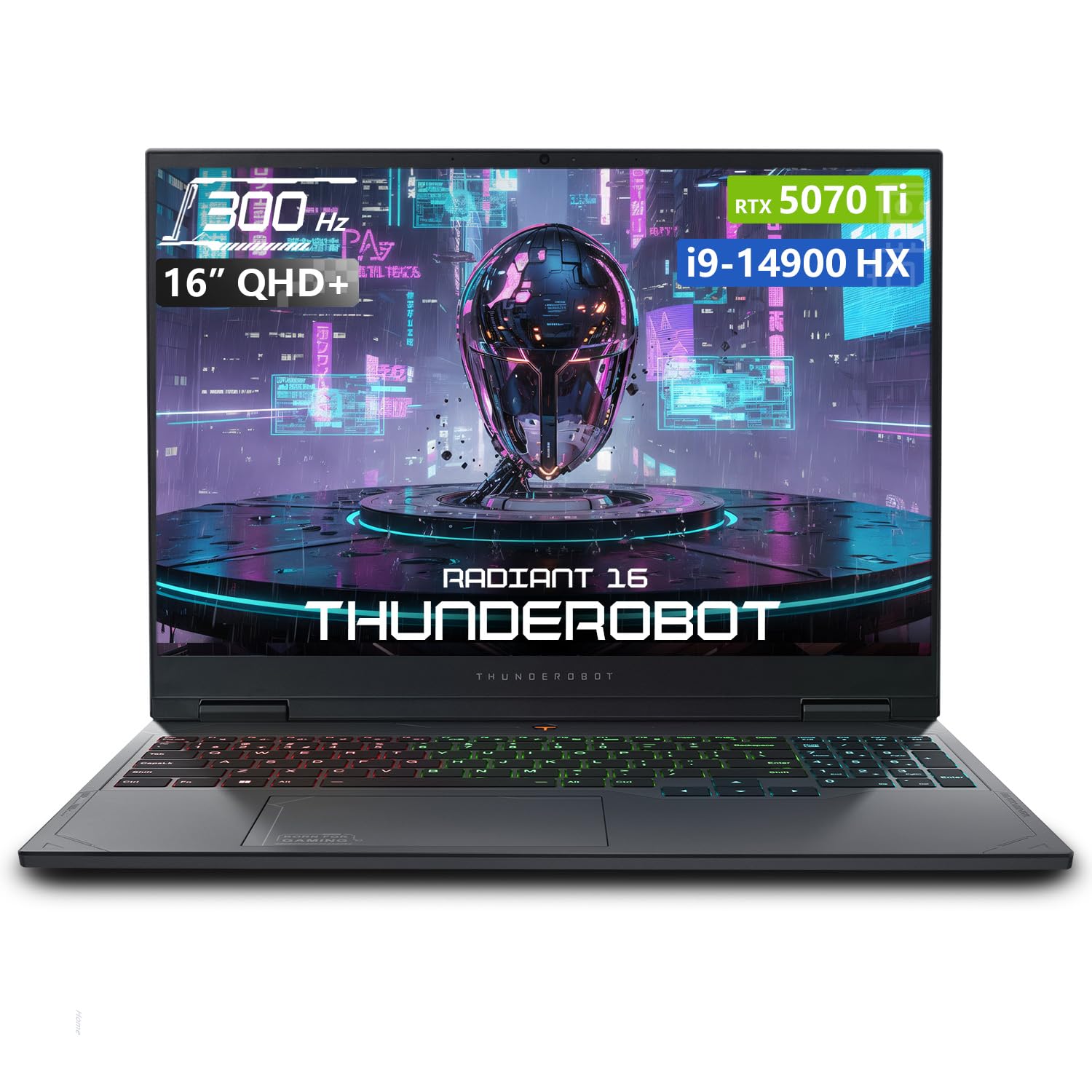 Radiant 16 Gaming Laptop, 16" QHD+ 300Hz 2.5K Display, Core i9-14900HX, GeForce RTX 5070 Ti, 32GB DDR5 RAM, 1TB SSD, RGB Backlit Keyboard, Wi-Fi 6, Win 11 Home