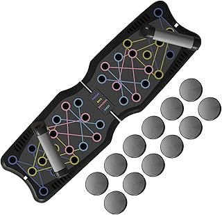 Pushup Board, Foldable Anti-Slip Push Up Bar System, 24.02x7.28 inches Adroable Portable Strength Training Equipment for Women, Teens, Athletes, Home Gym Workout