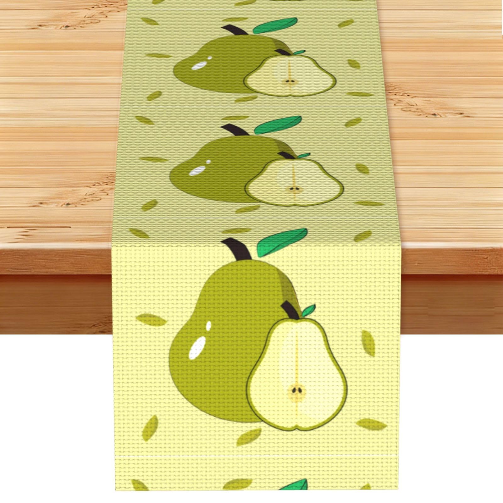 cartoon pear Table Runner 13x72 Inch Dining Decor