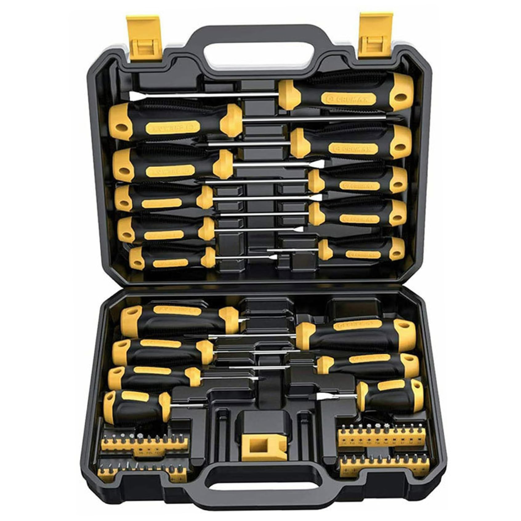 Juego de destornilladores magnéticos, juego de destornilladores de 57 piezas con estuche, herramientas manuales de destornillador con puntas magnéticas de 40 piezas, kit de ..