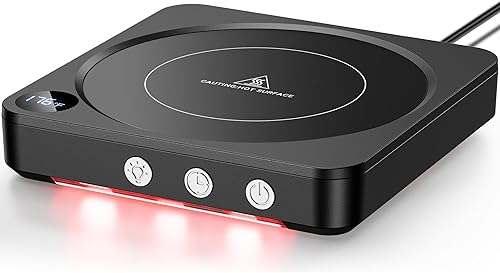 Miniatura 8 de Calentador de tazas  Calentador de taza de café de 36 W para escritorio con pantalla de temperatura, apagado automático de 2 a 12 horas, calentador