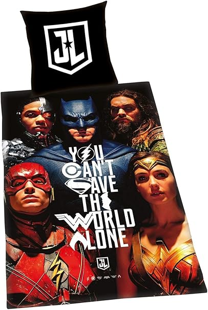 Herding La Ligue Des Justiciers Parure De Lit Réversible, Housse De Couette  135 X 200 Cm, Taie D'oreiller 80 X 80 Cm, Coton/Renforcé : Amazon.fr:  Cuisine Et Maison