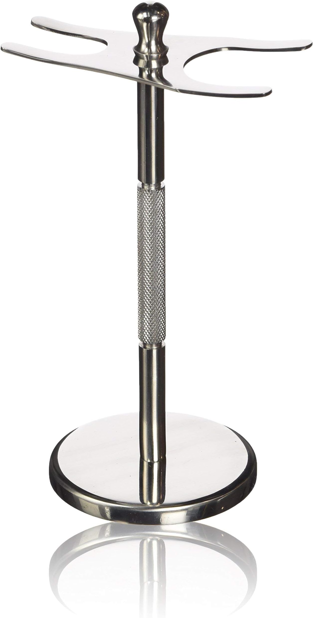 Taconic Shave, Deluxe 100% Stainless Steel Safety Razor & Shaving Brush Stand