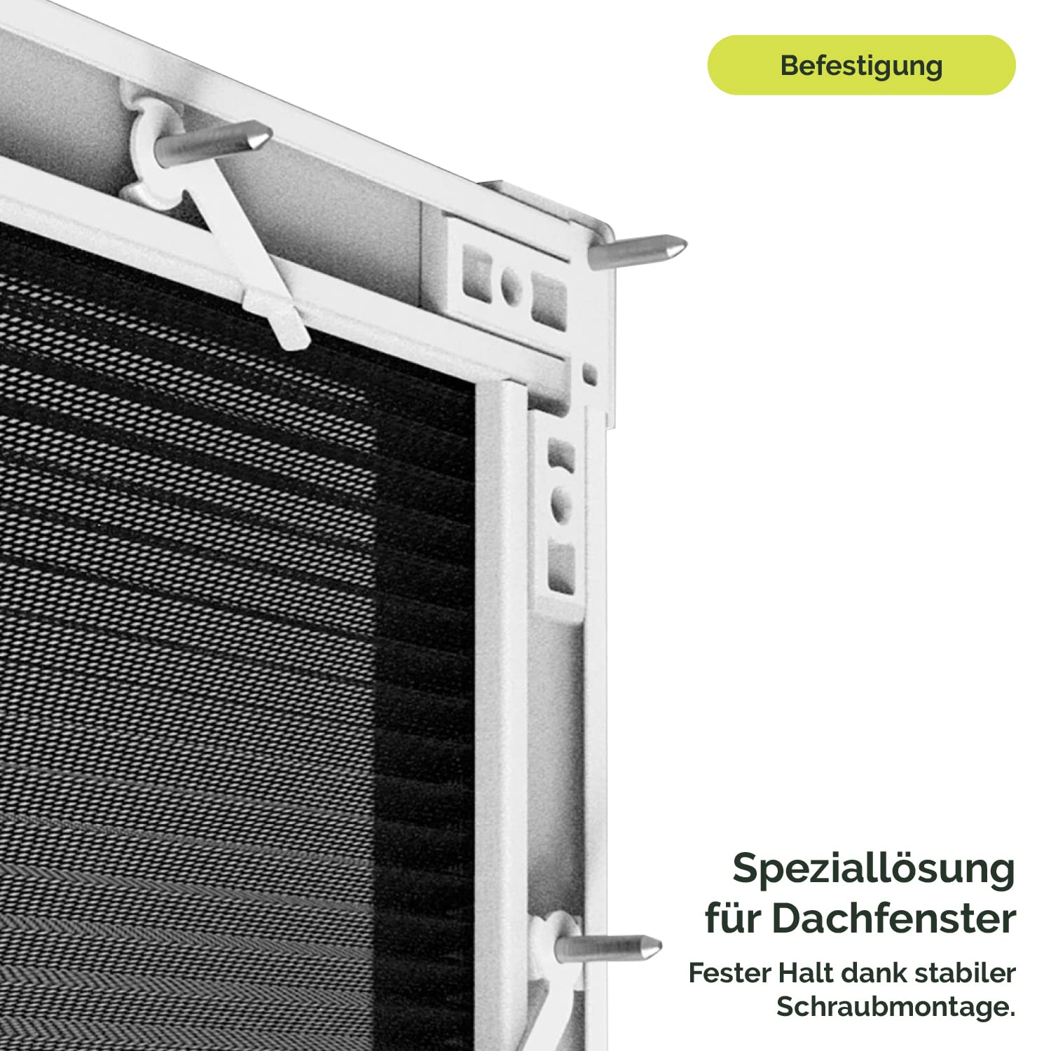 Nematek Fliegengitter Plissee für Dachfenster, weiß - Insektenschutz Dachfenster - Moskitonetz Mückengitter Fenstergitter Fliegenschutz (114 x 160 cm, Duo-Plissee)