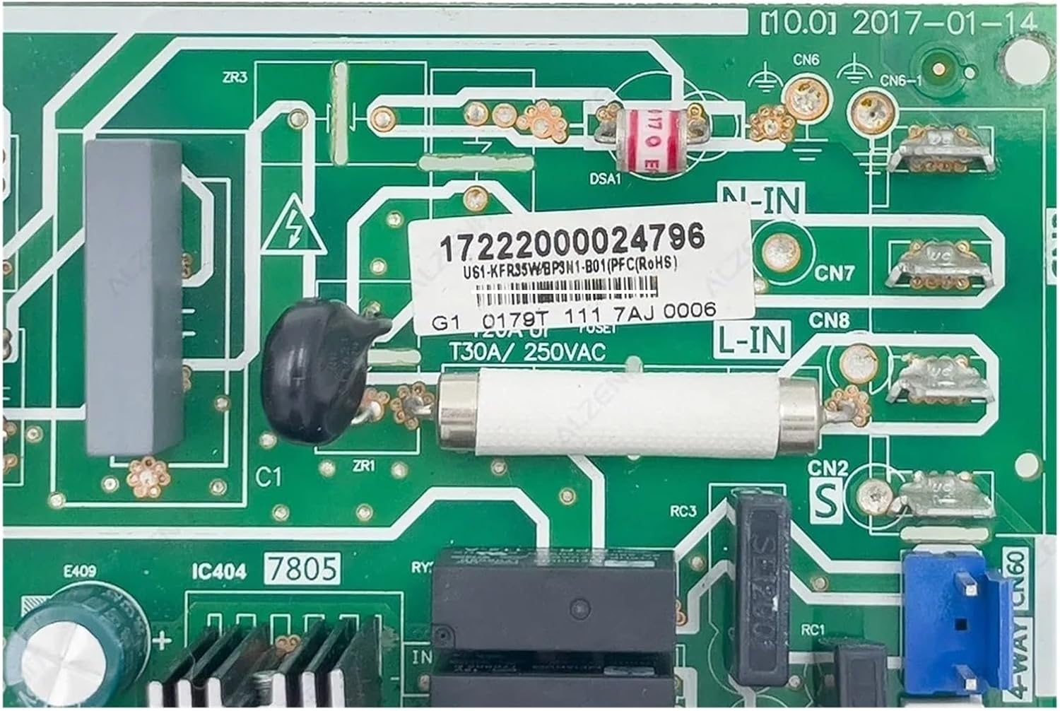 Air Conditioning Outdoor Unit Control Board, Compatible for Midea, US1-KFR35W/BP3N1-B01 (PFC) PCB 17222000024796 ,Air Conditioner Parts