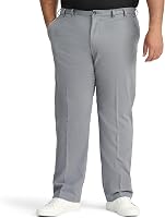 IZOD Big & Tall Men's Performance Stretch Flat Front Chino Pants - Sport Flex Comfort & Flexibility