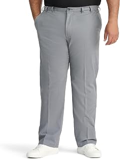 IZOD Big & Tall Men's Performance Stretch Flat Front Chino Pants - Sport Flex Comfort & Flexibility