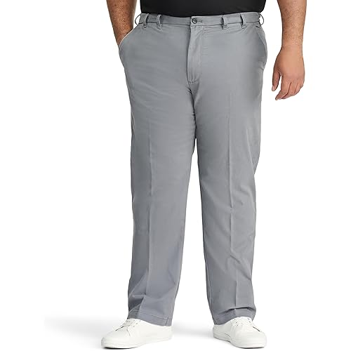 Izod Mens Big and Tall Performance Stretch Flat Front Pant