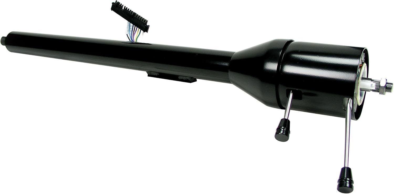 Ididit Steering 1120680051 Black Powder Coated Tilt Floor Shift Steering Column, Steering