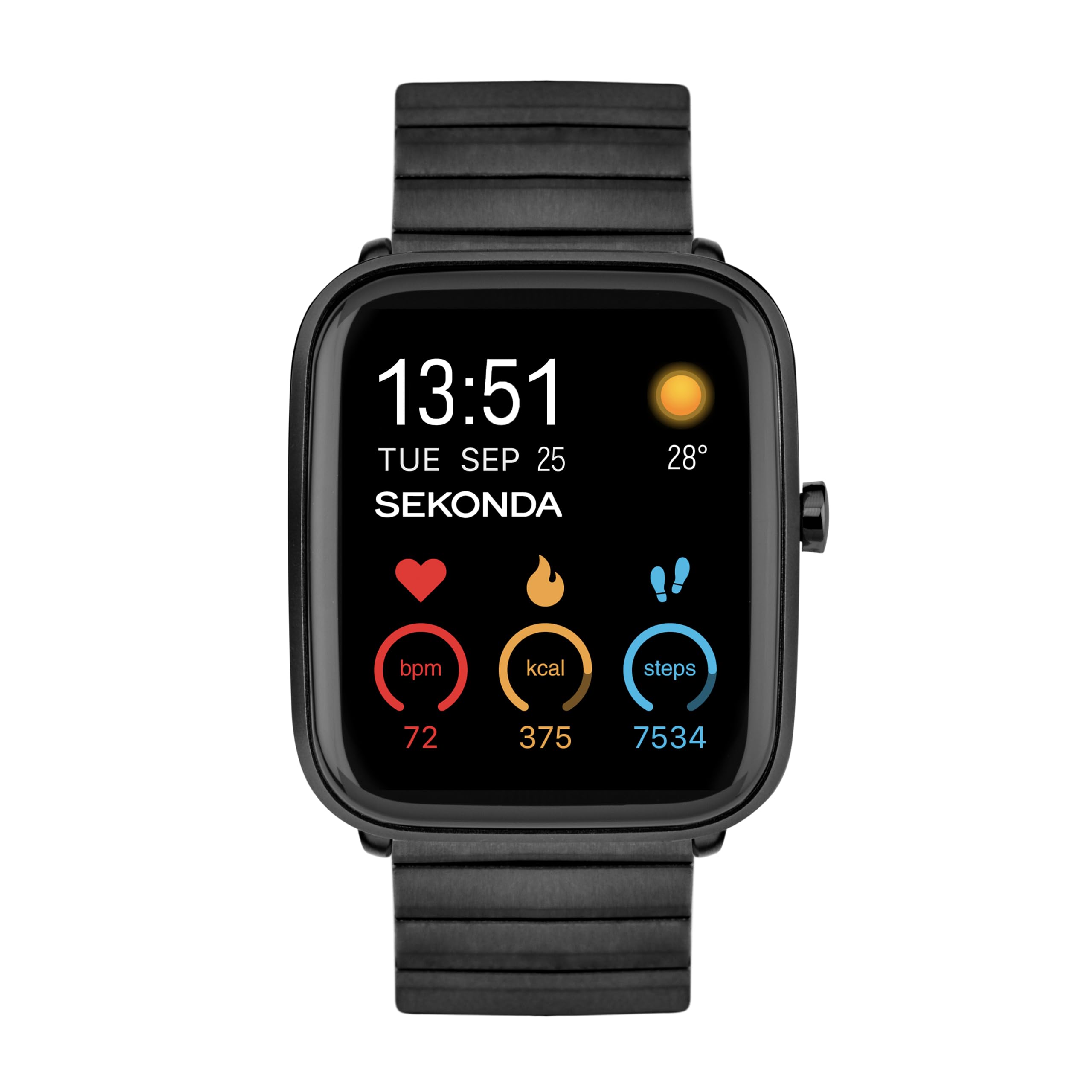 Sekonda Motion Plus Smart Watch 36mm with Black Stainless Steel Strap 30223