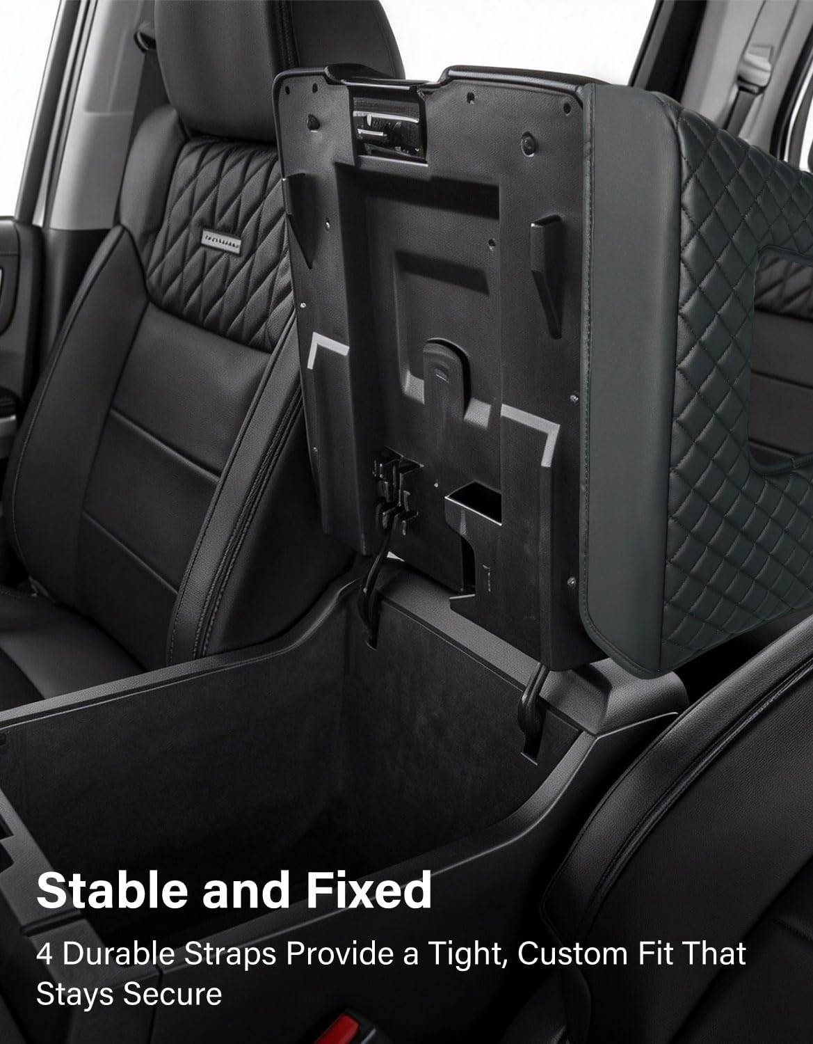 Center Console Armrest Cover for 2014-2021 Toyota Tundra, PU Leather Middle Console Lid Protector Arm Rest Cushion Anti-Scratch Thick Pad, Black