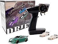Vista 18 de Turbo Racing C61 1:76 Escala Drift RC Car con Gyro Mini Full Proporcional RTR 2.4GHZ Control remoto con 2 carrocerías reemplazables (morado)