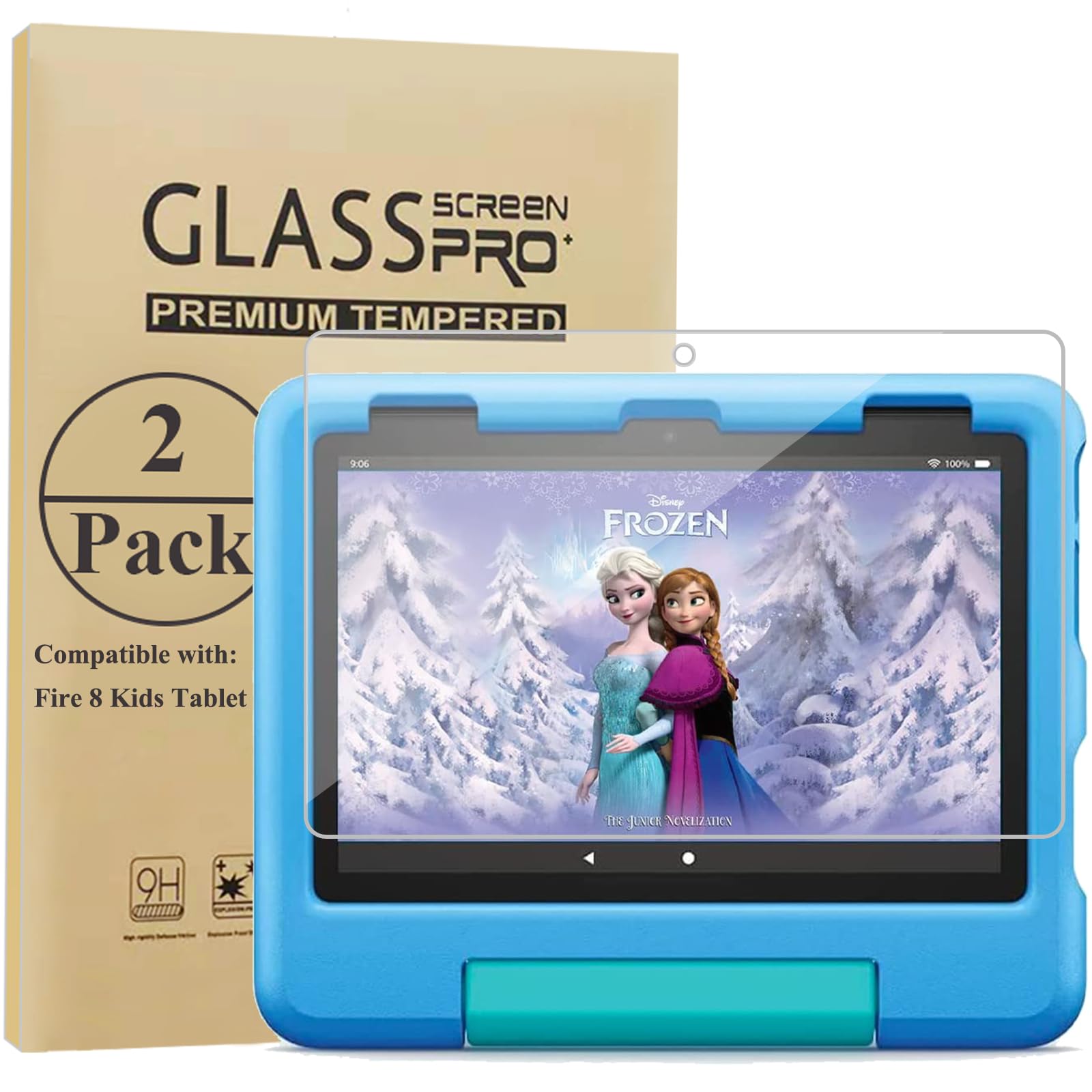 KXOYJAD Screen Protector for 8 Kids 2024/8 Kids Pro, Tempered Glass Film (2 Pack)