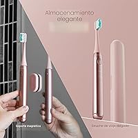 Vista 2 de Aquasonic Icon - Cepillo de dientes recargable aceptado por la ADA, soporte magnético y estuche de viaje delgado, 2 modos de cepillado