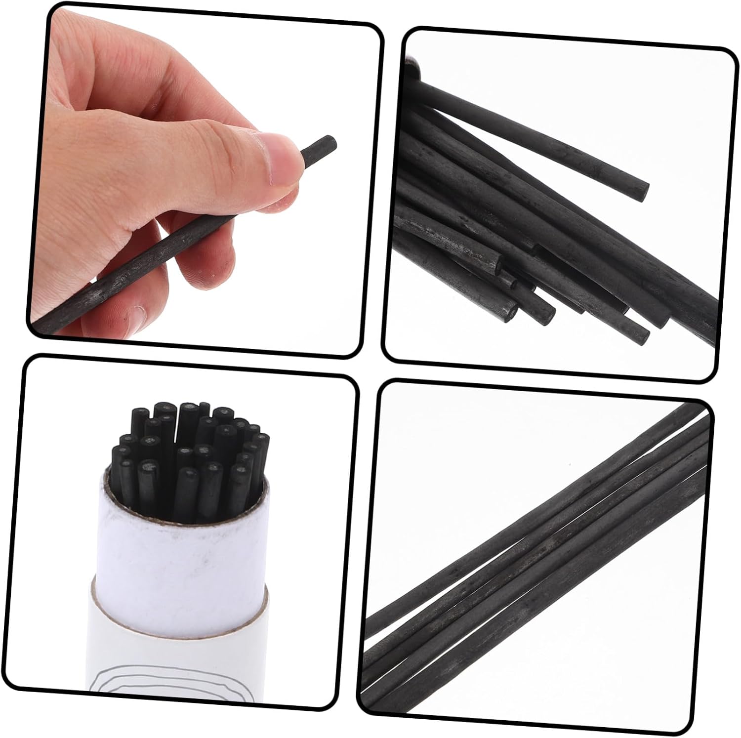 Holibanna 25Pcs Professional Compressed Charcoal Pencils Artist Sketching Sticks for Drawing Shading and Blending Smooth Surface Hobbyist Art Supply