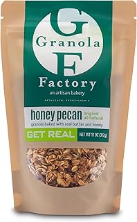 Honey Pecan Granola 11oz, 7 Ingredients, Sweet & Salty Balanced Flavor, No Seed Oils.