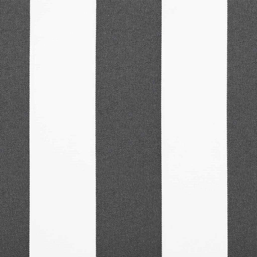Toile de Rechange pour Store banne extérieur en Polyester Anthracite et Blanc 2,5 x 2 m avec Lambrequin pour terrasse Jardin Balcon, Protection ombrage Pluie et Vent Durable