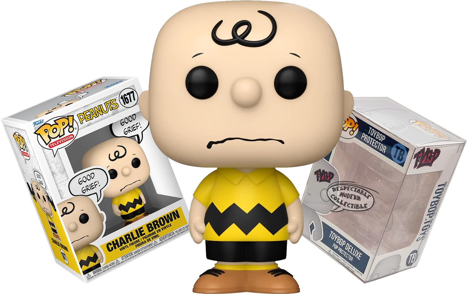 Amazon.com: Funko Good Grief Charlie Brown + Pop Protector