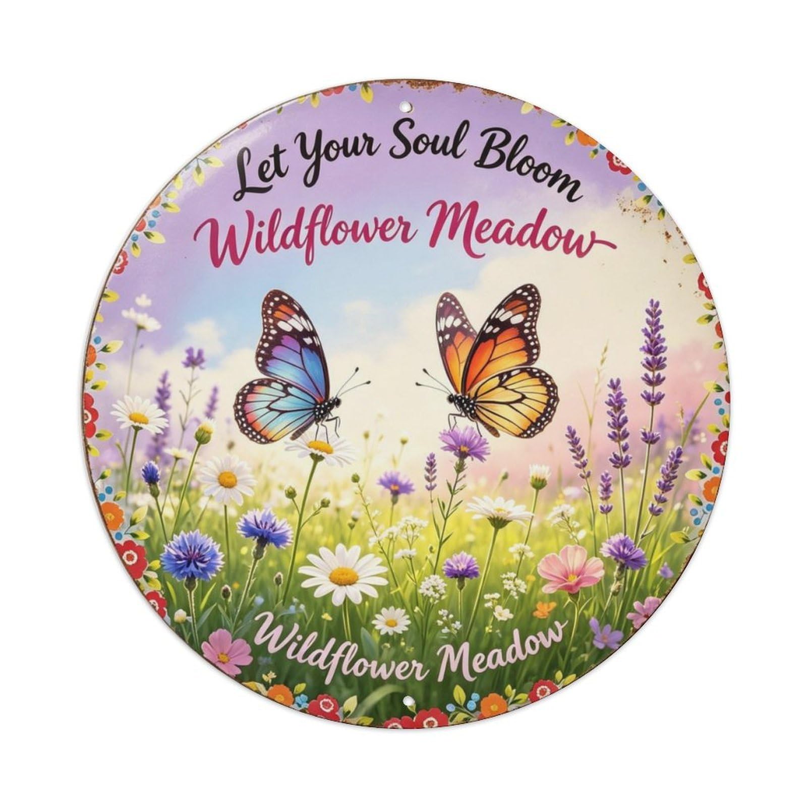 Wildflower Meadow Metal Tin Sign Plaque
